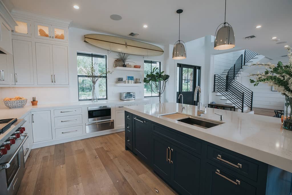 Blue and White Coastal Kitchen - Waterview Kitchens